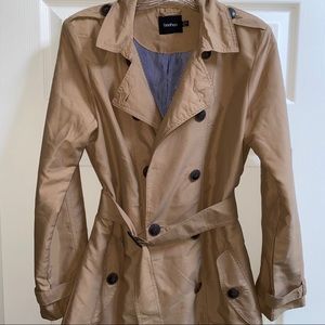 Beige trench coat